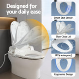 Cefito Electric Bidet Toilet Seat Cover LED Night Light Heated Seat with Remote - Cefito