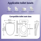 Cefito Electric Bidet Toilet Seat Cover Heated Warm Water Dryer LED Night Light - Cefito