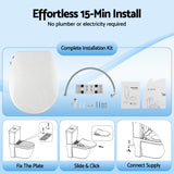 Cefito Non Electric Bidet Toilet Seat O-Shape Dual Nozzle Soft Close WaterMark DIY - Cefito