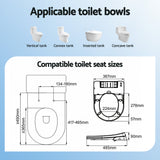 Cefito Non Electric Bidet Toilet Seat D-Shape Dual Nozzle Soft Close WaterMark DIY - Cefito