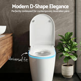 Cefito Non Electric Bidet Toilet Seat D-Shape Dual Nozzle Soft Close WaterMark DIY - Cefito