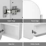 Cefito Bathroom Mirror Cabinet Medicine Shaving Arch Wall Hung 450x900mm White - Cefito