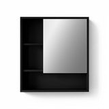 Cefito Bathroom Mirror Cabinet Mirrored Medicine Adjustable Shelf Wall Mounted 560mm Black - Cefito