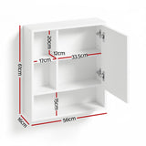 Cefito Bathroom Mirror Cabinet Mirrored Medicine Adjustable Shelf Wall Mounted 560mm White - Cefito