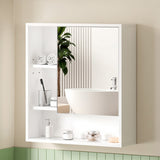Cefito Bathroom Mirror Cabinet Mirrored Medicine Adjustable Shelf Wall Mounted 560mm White - Cefito