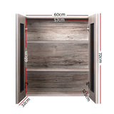 Cefito Bathroom Mirror Cabinet 600x720mm Vanity Medicine Shaving Makeup Natural - Cefito