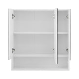 Cefito Bathroom Mirror Cabinet Medicine Adjustable Shelves Wall Hung 700x750mm White - Cefito