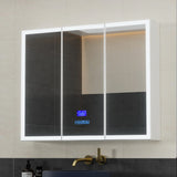 Bathroom Mirror Cabinet LED Light 900x720mm Medicine Wall Storage