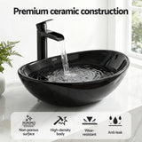 Cefito Bathroom Basin Ceramic Vanity Sink Hand Wash Bowl 41x34cm - Cefito