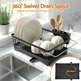 Cefito Dish Drying Rack for Kitchen Storage Organisation Kitchen Sink Organiser Dish Drainer - Cefito