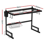 Cefito 65cm Dish Drying Rack for Kitchen Storage Organisation Kitchen Sink Organiser Dish Drainer