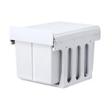 Cefito Pull Out Bin Kitchen Triple Slide Garbage Rubbish Bins Basket White 31L - Cefito