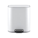 Cefito 20L Trash Bin Steel Pedal Bins Soft Close Kitchen Rubbish Waste Can White - Cefito