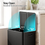 Cefito 40L Bins Pedal Bin Compartment Waste Rubbish Dustbins Recycle Dual - Cefito