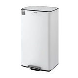 Cefito Pedal Bins Rubbish Bin Waste Recycle Dustbins Kitchen Trash Can 40L White - Cefito