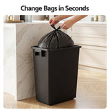 Cefito 35L Rubbish Bin Waste Dustbin Open Top Trash Can Kitchen Office Dark Grey - Cefito
