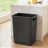Cefito 35L Rubbish Bin Waste Dustbin Open Top Trash Can Kitchen Office Dark Grey - Cefito