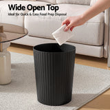 Cefito 8L Open Top Rubbish Bins Waste Bin Trash Can Storage Dustbin Black - Cefito
