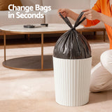 Cefito 8L Open Top Rubbish Bins Waste Bin Trash Can Storage Dustbin White - Cefito