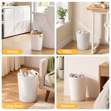Cefito 8L Open Top Rubbish Bins Waste Bin Trash Can Storage Dustbin White - Cefito