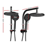Cefito 9 Rain Shower Head Set Handheld Round High Pressure Black
