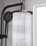 Cefito 9 Rain Shower Head Set Handheld Round High Pressure Black