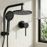 Cefito 9 Rain Shower Head Set Handheld Round High Pressure Mixer Tap Chrome Black - Cefito