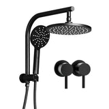 Cefito 9'' Rain Shower Head Set Handheld Round High Pressure Twins Tap Chrome - Cefito