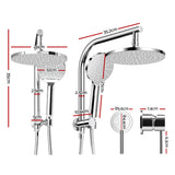 Cefito 9 Rain Shower Head Set Handheld Round High Pressure Mixer Tap Chrome Silver - Cefito