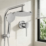 Cefito 9 Rain Shower Head Set Handheld Round High Pressure Mixer Tap Chrome Silver - Cefito