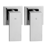 Cefito 9'' Rain Shower Head Set Handheld Round High Pressure Twins Tap Chome