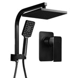 Cefito 8'' Rain Shower Head Set Handheld Round High Pressure Mixer Tap Black