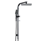 10'' Rain Shower Head Set Handheld Square High Pressure Black - Cefito