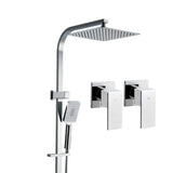 Cefito 10 Rain Shower Head Set Handheld Square High Pressure Twins Tap Chrome