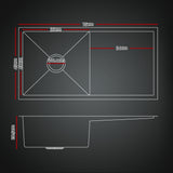 Cefito Stainless Steel Sink 75x45CM With Pull Out Mixer Tap Kitchen Basin Single Bowl - Cefito