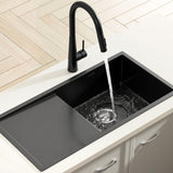Cefito Stainless Steel Sink 75x45CM With Pull Out Mixer Tap Kitchen Basin Single Bowl - Cefito