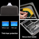 Cefito Kitchen Sink 61X43CM Stainless Steel Basin Single Bowl Black Drain Basket