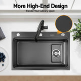 Cefito 68 x 45 x 21.5cm Kitchen Sink 304 Stainless Steel Bar Sink Millet Grain Water Basin Sink - Cefito