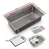 Cefito Kitchen Sink 304 Stainless Steel Bar Sink Millet Grain Water Basin Sink Silver - Cefito
