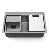 Cefito Kitchen Sink 304 Stainless Steel Bar Sink Millet Grain Water Basin Sink Silver - Cefito