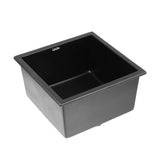 Cefito Kitchen Sink 45x45cm Granite Stone Sink Single Bowl Black - Cefito