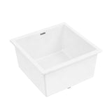 Cefito Kitchen Sink 45x45cm Granite Stone Sink Single Bowl White - Cefito