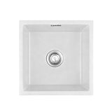 Cefito Kitchen Sink 45x45cm Granite Stone Sink Single Bowl White - Cefito