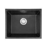 Cefito Kitchen Sink 55x45cm Granite Stone Sink Single Bowl Black - Cefito