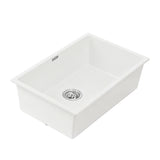 Cefito Kitchen Sink 70x45cm Granite Stone Sink Single Bowl White - Cefito