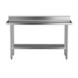 Cefito Stainless Steel Kitchen Bench w/ Splashback 1500x600MM 430 - Cefito