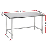 Cefito 1524x762mm Stainless Steel Kitchen Bench 430 - Cefito