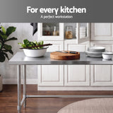 Cefito 1524x762mm Stainless Steel Kitchen Bench 430 - Cefito