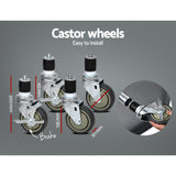 Cefito 1524x610mm Stainless Steel Kitchen Bench with Wheels 432