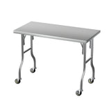 Cefito Stainless Steel Kitchen Benches Work Bench Wheels 122X61CM 434